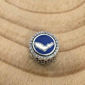 Pandora HOME Florida Map Bead Charm, S925 Silver Jewelry